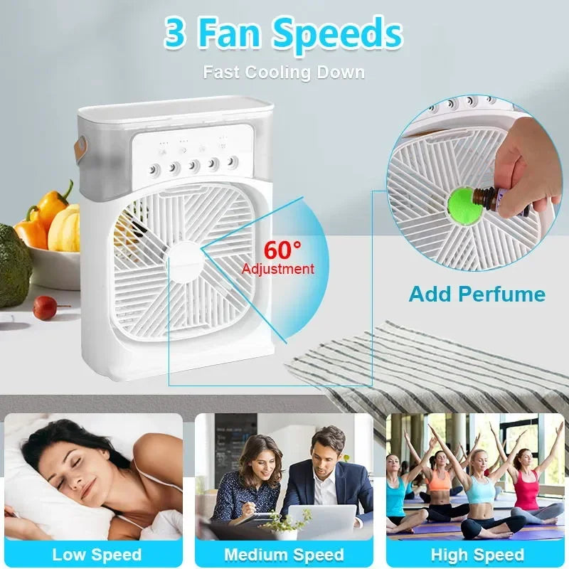 Breeze Lux — 3-in-1 Mini Air Cooler with LED Light