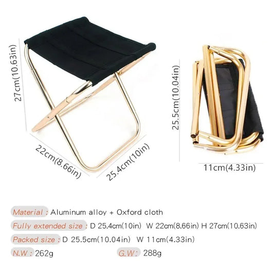 🪑 Name: GoldenNomad™ FoldMate Chair