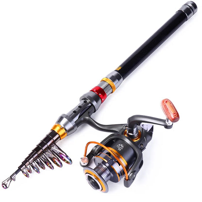 🌟  WaveMaster™ Carbon Telescopic Fishing Rod Combo 🎣🌊