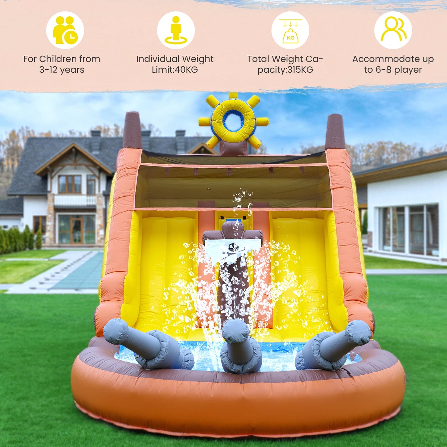 AquaKing Mega Splash Slide