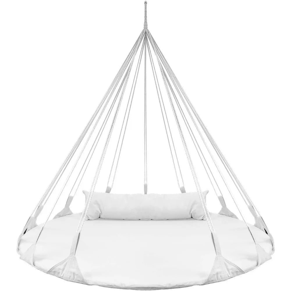 “CloudNest 56” Hanging Swing Nest Daybed – White” 🌿