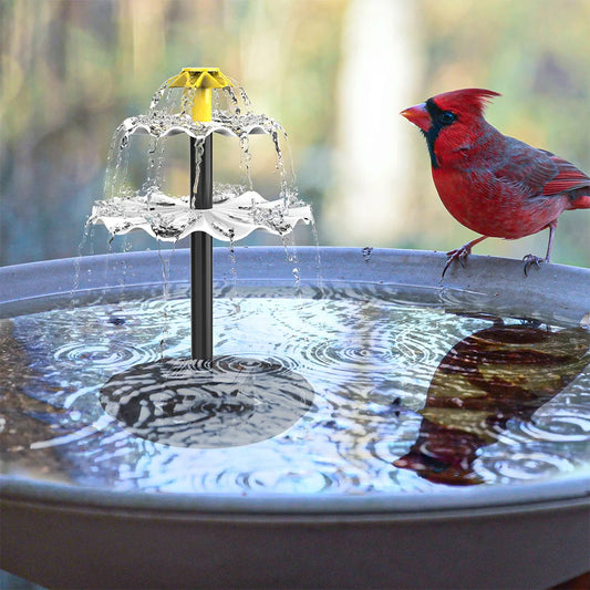 Sun Bloom 3T — Solar Bird Bath Fountain