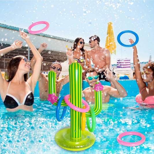Cactus Splash Toss – Inflatable Pool Ring Game