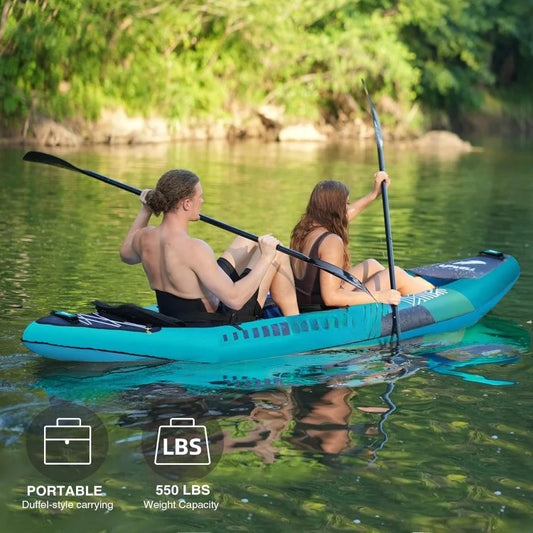 🛶 AquaGlide™ 2-Person Inflatable Kayak 🌊✨
