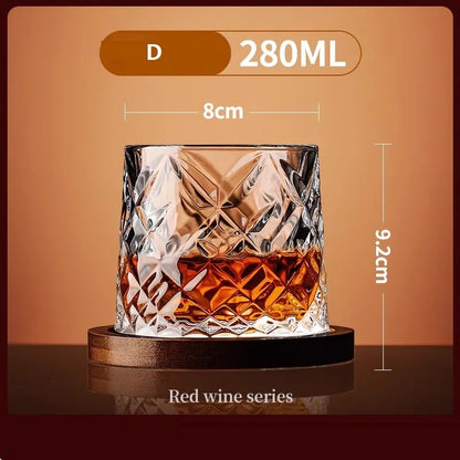SpinSip Crystal Whiskey Glass 🥃✨