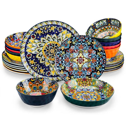 BohoBloom™ Floral Ceramic Bowl Set