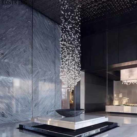 💎 LumiStone – Modern Crystal LED Chandelier