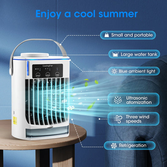 GlowBreeze™ — Mini Mist Cooling Fan