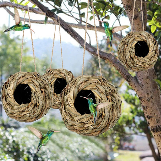 NatureNest™ – Handwoven Spherical Hummingbird House