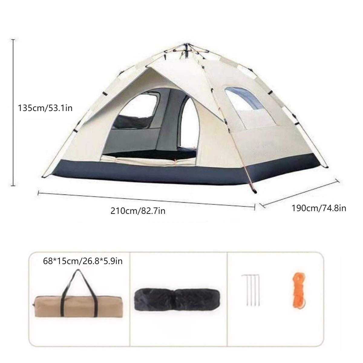 Automatic Outdoor Camping Tent (3-4 Person)