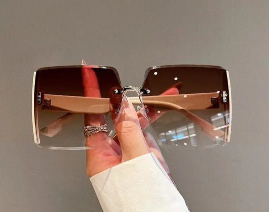 ClearEdge™ – Square Frameless Retro Sunglasses UV400 😎✨