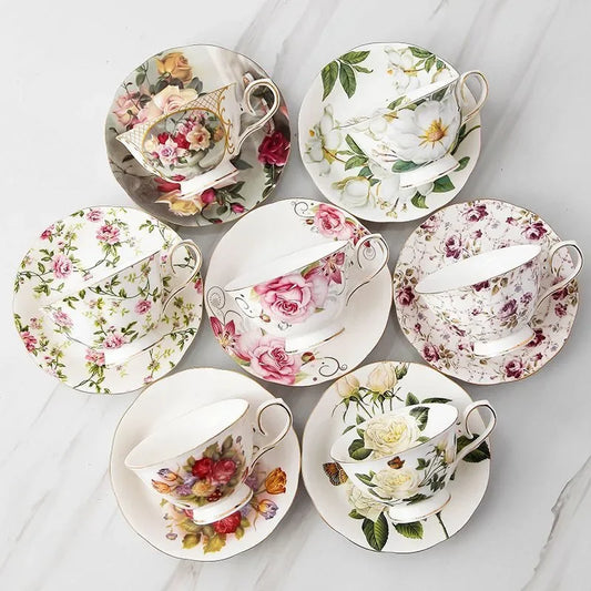 Blosséa™ – European Floral Coffee & Tea Set