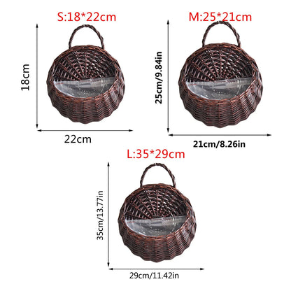 "BloomNest™ – Handwoven Hanging Flower Basket"