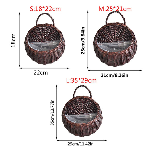 "BloomNest™ – Handwoven Hanging Flower Basket"